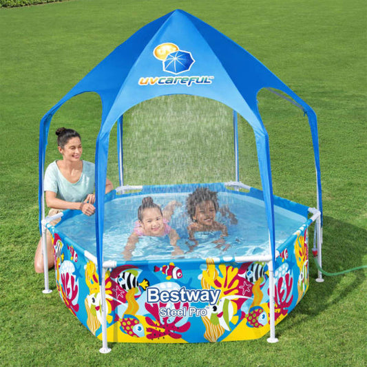 Bestway Steel Pro UV Sorgfältig Über Boden Pool für Kinder 183x51 cm